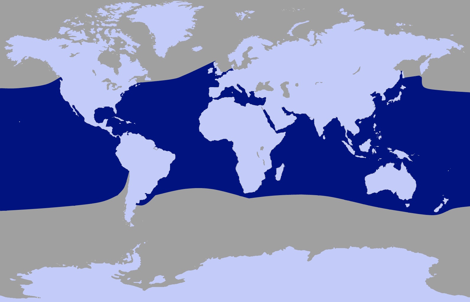 Striped dolphin distribution map